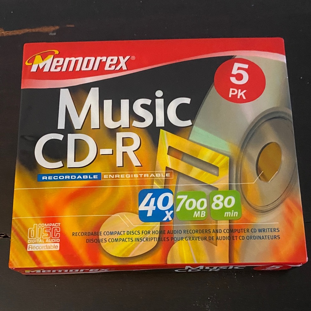 Memorex Music CD-R 5 Pack - Multi-Color